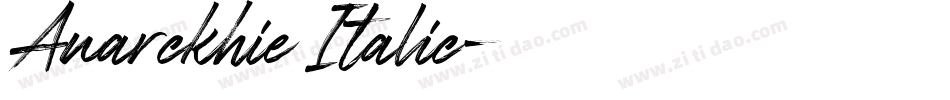 Anarckhie Italic字体转换